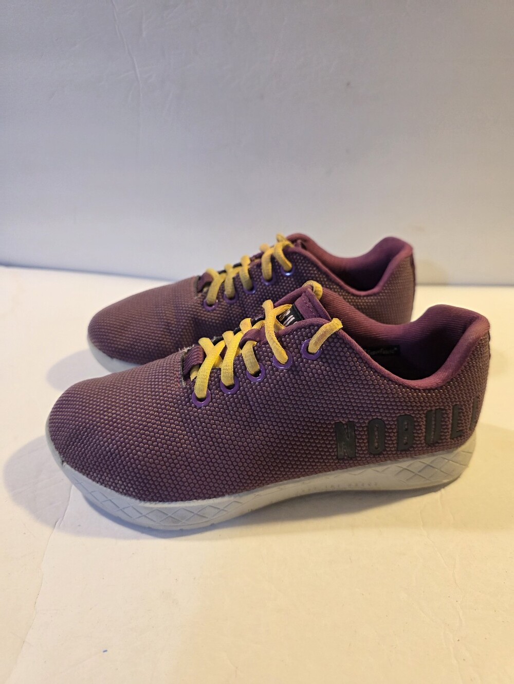 NOBULL Purple Kids Sneakers with Yellow Laces